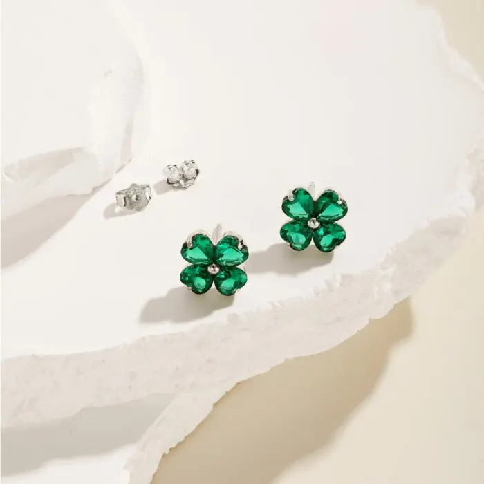 Earrings Green Diamonds