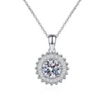 Round Moissanite necklace