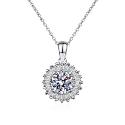 Round Moissanite necklace