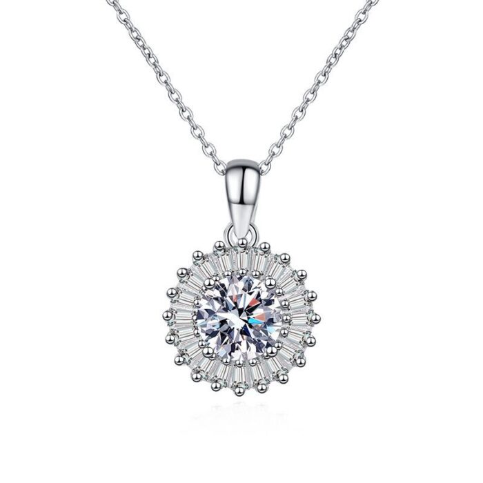 Round Moissanite necklace