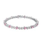 Jewlery , jewellery , Silver bracelet , Pink Diamonds , Diamond