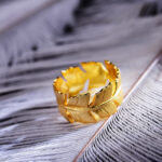 Leaf Silver Gold plated Ring