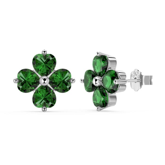 Earrings Green Diamonds